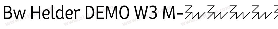 Bw Helder DEMO W3 M字体转换